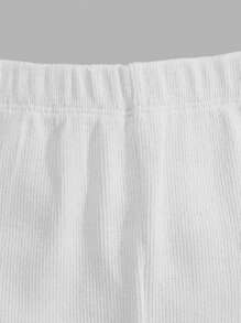 RueChic 3 Pcs/Set Women's 3 Packs Knit  Homewear Lounge Set - White - View 4