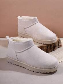 SHUZIA Bestseller Women's Replica Beige Basic Extra Mini Plush Warm Snow Boots: Cute, Timeless, Non-Slip,Versatile,Great Value - Beige - View 5