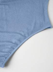 Franclia 純色連身褲和寬腿褲2件組 - 霧霾藍 - 查看 6