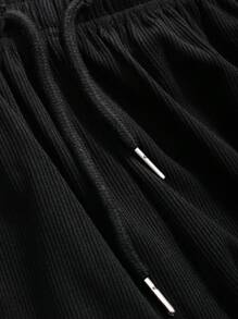 DAZY Women's Elastic Waist Drawstring Shorts Summer - Black - View 7