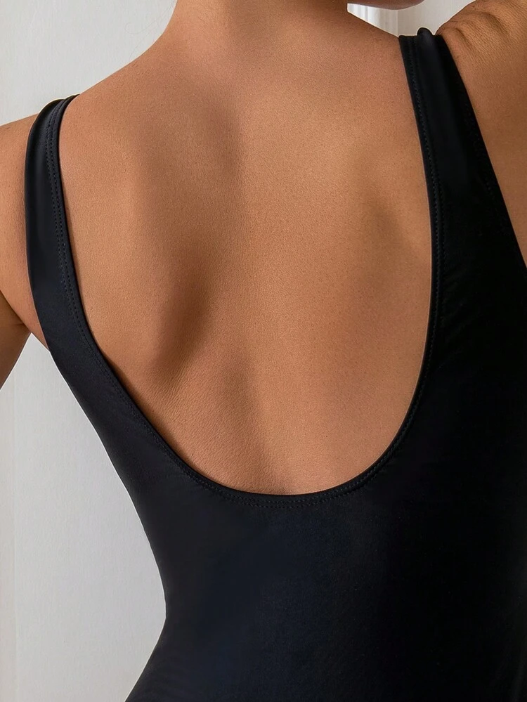 Women Random Printed Color Blocking One Piece Swimsuit, For Summer, Beach, Vacation, Travel, Festival, Swimming Pool, Surfing