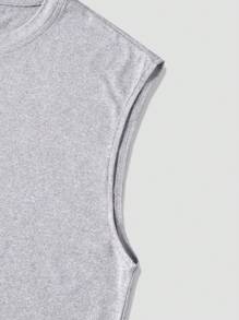 Manfinity Homme Conjunto de 3 piezas de Camisetas sin mangas con cuello redondo para hombre, básicas y lisas. Perfectas para salir