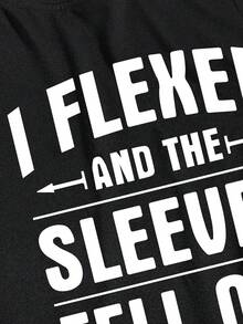 Débardeur col rond pour homme avec inscription imprimée - Noir - Voir 3