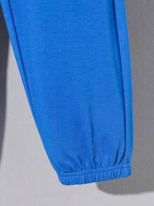 SHEIN Tween Boy Loose Fit Casual Car Pattern Knitted Short Sleeve T-Shirt And Pants Set - White - View 6