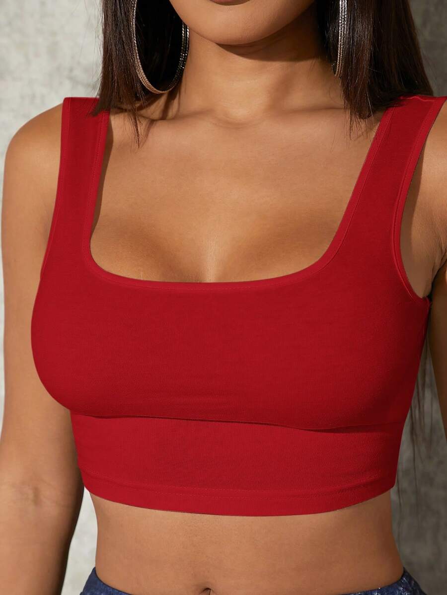 SHEIN SXY Sexy USA Flag Independence Day Camisole Top - Red - View 1