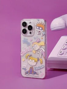 Nick 90s | SHEIN Cute Printed Mobile Phone Case,Compatible With IPhone - Clear - View 8