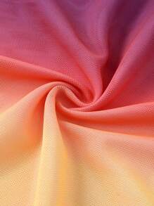 SHEIN Swim Summer Beach Ombre Knot Side Cover Up Skirt