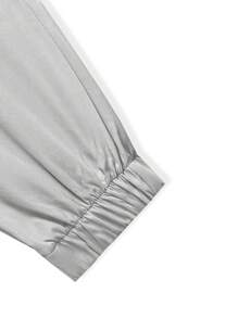 Manfinity Homme Pantalones largos con cintura con cordón y bolsillos en ángulo para hombres, para el otoño - Gris Claro - Ver 6