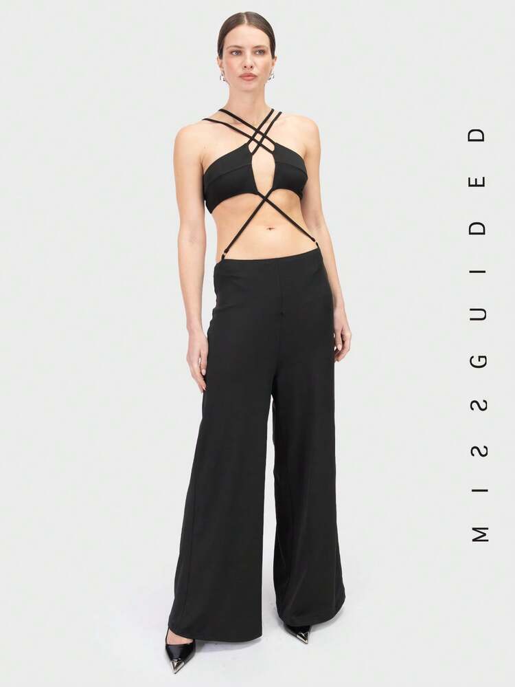 MISSGUIDED Combi-pantalon À Découpe Large