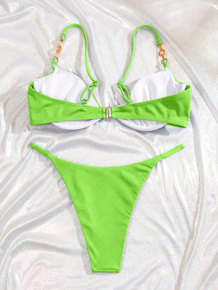 Ladies' Summer Beach Neon Bikini Outfit Swimwear Bathing Suit Music Festival Summer