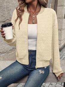 EMERY ROSE 女性拉鍊前方棒球夾克