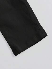 SHEIN Baby Boys' Distressed Jeans With Thermal Lined - Black - View 3