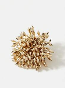 SHEIN SXY 1对时尚手工个性化耳环 - 金黃色 - 查看 8