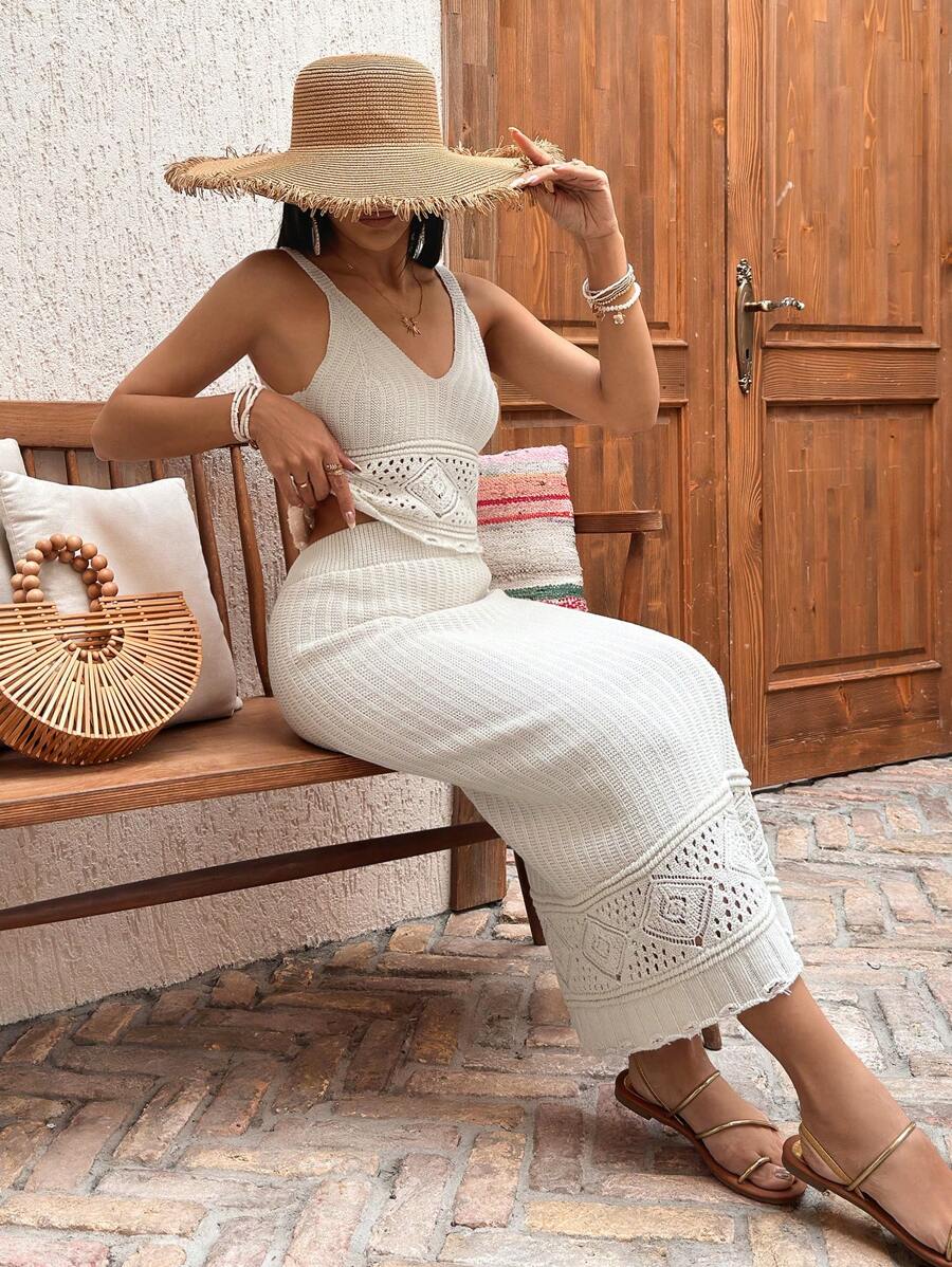 EURMUSE Women Knitwear Set - Beige - View 1