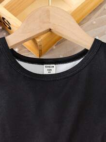 Elladie kids Ragazza giovane casual Carino Vestito stile canotta nero a pois bianchi con decorazione fiocco, Outfit primavera estate - Multicolore - Visualizzare 3