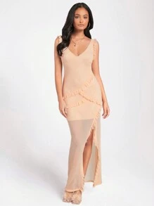 Forever 21 Prom Dress  Homecoming Dresses Birthday Outfit - Coral Orange - View 3