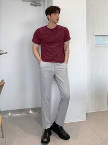 DAZY Camiseta De Manga Corta De Color Sólido Para Hombre Para El Verano
