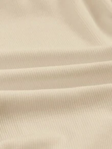 SHEIN EZwear 女性純色百褶無肩帶上衣