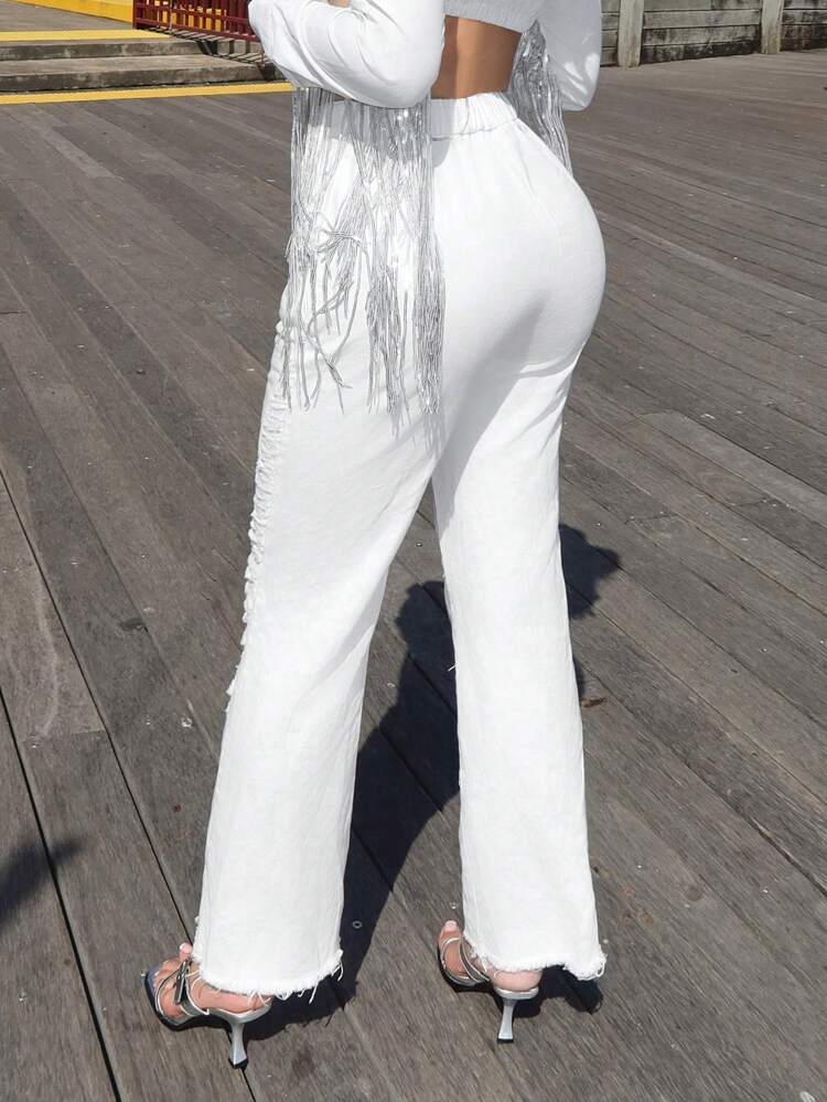 Distressed Washed Whisker Straight Jeans Music Festival Western Wear Women Festival, Women Cruise