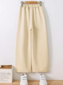 Tween Girl Elastic Waist Wide Leg Sweatpants