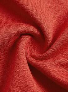 ROMWE Fairycore 水鑽愛心圖案吊帶上衣 - 紅色 - 查看 4