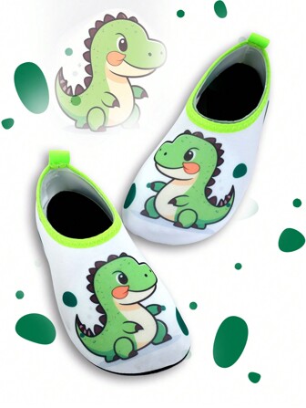 Water Shoes Kids & Aqua Shoes Kids Featuring Cute Cartoon Dinosaur - Lightweight Build, Slip-Proof, Keeping Kids' Feet On Sand & Swiftly Drying