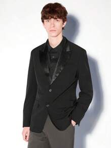 AKNOTIC Business Casual Jachetă de costum casual împletită pentru nuntă