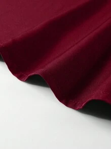 Calvornis Camisa de manga larga de unicolor para hombres, para otoño, formal, ceremonia - Burdeos - Ver 5