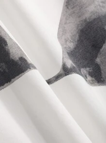 DAZY Printed Round Neck Short Sleeve T-Shirt (For Adults) Graphic Tee - White - View 4