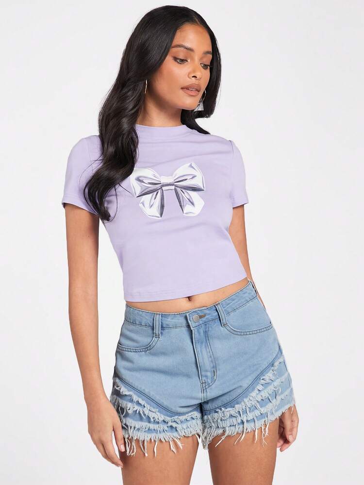 A-Line Casual Denim Shorts