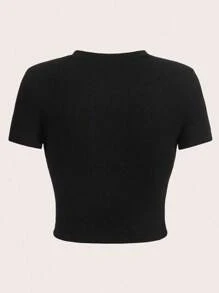 INAWLY Y2k Spider Print Casual T-Shirt