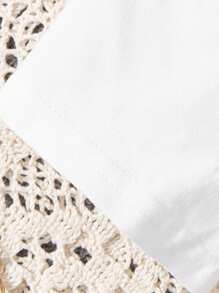 SHEIN Young Girl Cute Cartoon Character Printed Knitted Short Sleeve Top And Shorts Set - Pink - View 4