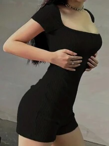 INAWLY Women Unitards - Black - View 3