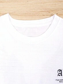 RueChic T-Shirts Hommes Casual graphique Slogan