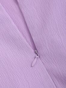 Sweetra Đầm Maxi Xòe Viền Sau Khóa Kéo Chắc Chắn Cho Nữ - Màu tím - Xem 6