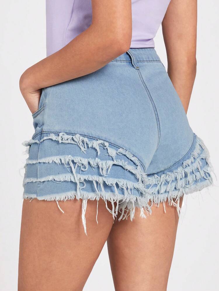 A-Line Casual Denim Shorts
