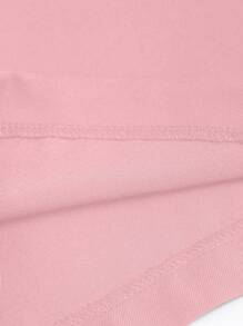 Sweetra Women's Wide Leg Pants With Button Decoration - Pink - View 5