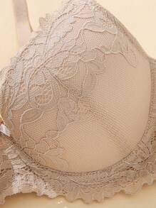 3pcs/Set Women's Lace Bra With Underwire