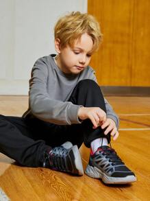 全季節兒童透氣輕量運動鞋 - 黑色 - 查看 2