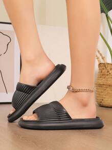 Sandalias De Plástico Para Mujeres - Negro - Ver 3