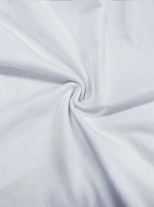 INAWLY Women's Solid Color Button Half Placket T-Shirt - White - View 4