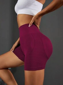 SHEIN Velisys 3 pezzi Pantaloncini sportivi senza cuciture con vita larga, pantaloncini per il sudore, pantaloncini da palestra, pantaloncini da ciclista per donne