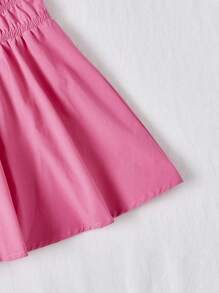 Soleia Falda corta casual de color rosa para mujer, ideal para la primavera/verano y vacaciones - Rosa - Ver 4