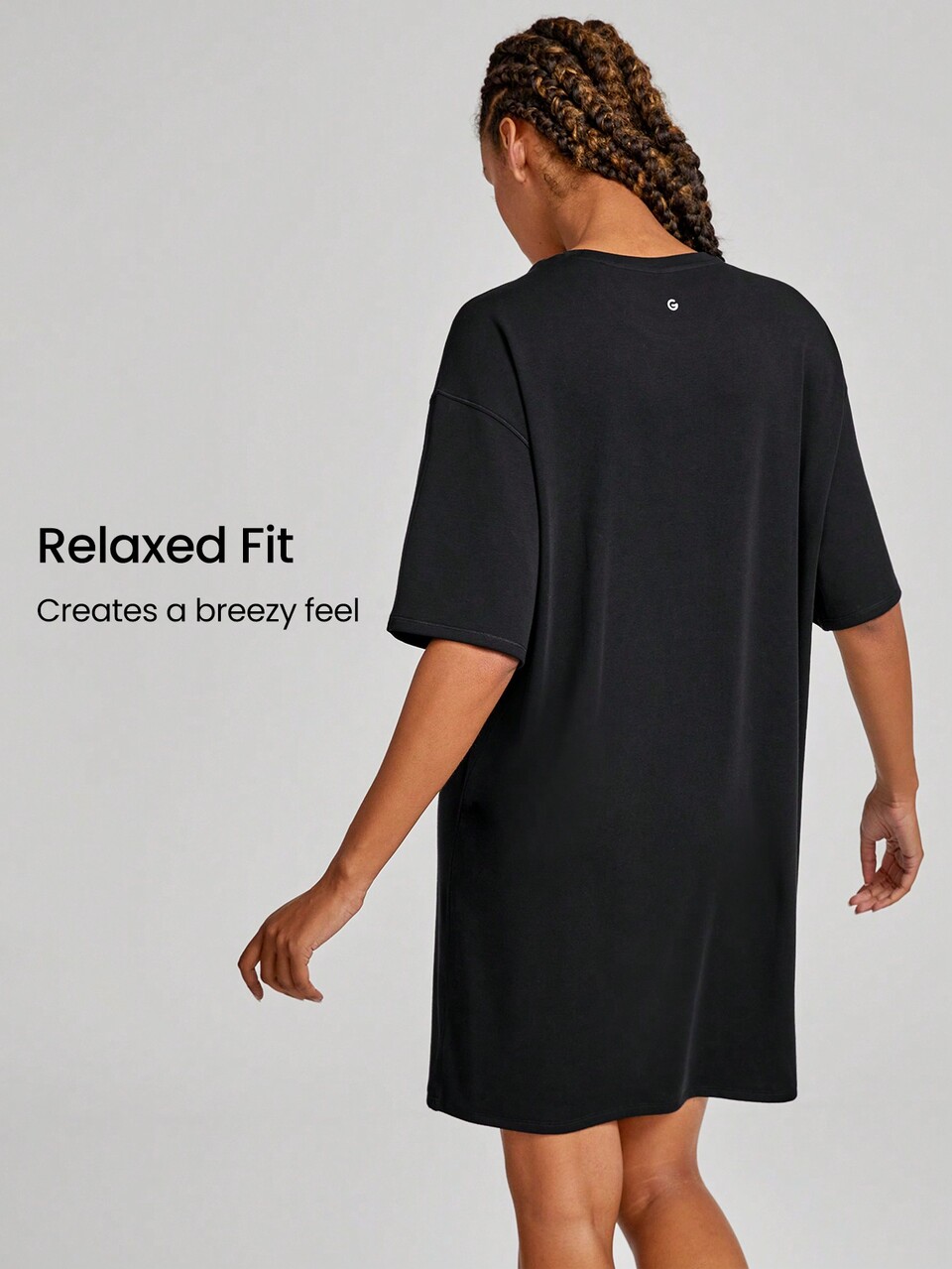 Modal Rise Loose-Fit T-Shirt Dress Daily Casual Summer