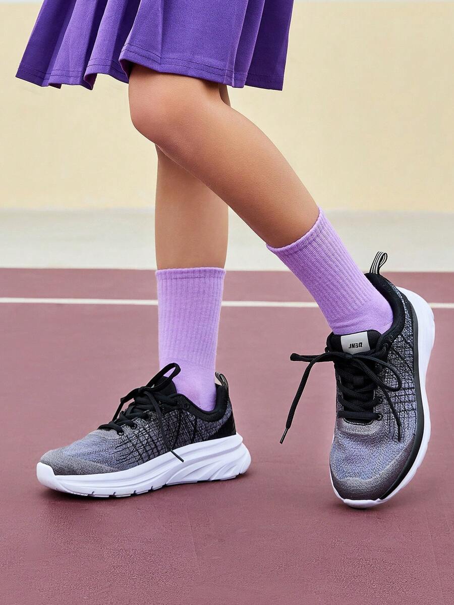 Zapatos deportivos casuales, elegantes, cómodos, transpirables, de punto, ligeros - Negro - Ver 1