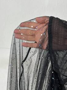 Slaydiva Plus Size Sheer Mesh Top - Black - View 10