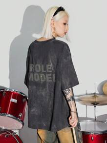 Coolane Women Streetwear Y2K Diamond Pattern Over Size T Shirtfor Concert And Rave Festival