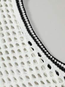 Manfinity RSRT Suéter de Crochet de Punto para Hombre con Rayas y Bloqueado de Colores