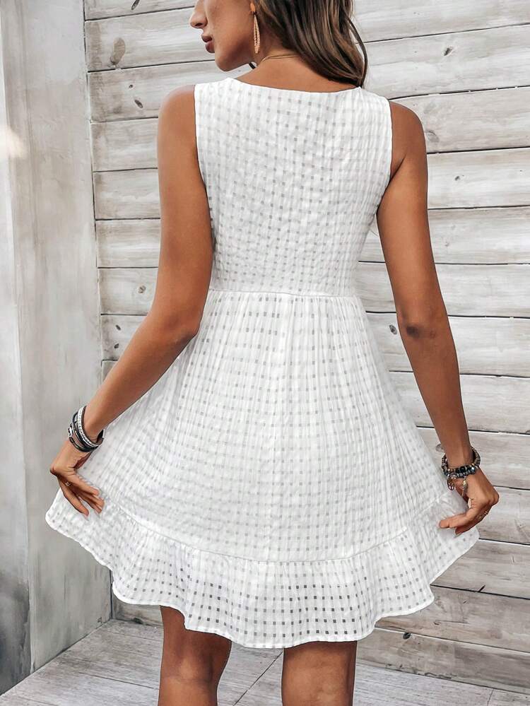 Solid Color Sleeveless Dress