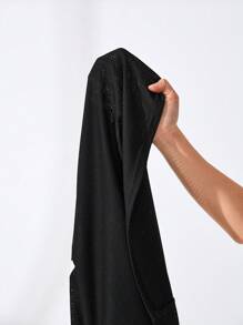 Gameset SHEIN Sport Camo Print Batwing Sleeve Curved Hem Sports Teeworkout Tank Top Gym Women Shirts - Black - View 7